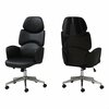 Homeroots Black Leather Look High Back Executive Office Chair 376546